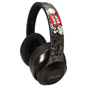 Macury Bluetooth Headphone, Over Ear, Foldable, Adjustable, Noise Cancelling (Black)