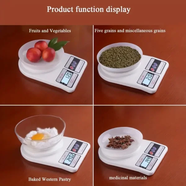 Macury Electronic Scale | High-precision | Household | Baking | Food | Small (White) - Image 2